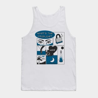 Romantic Love Comic Book Aesthetic Print Tank Top